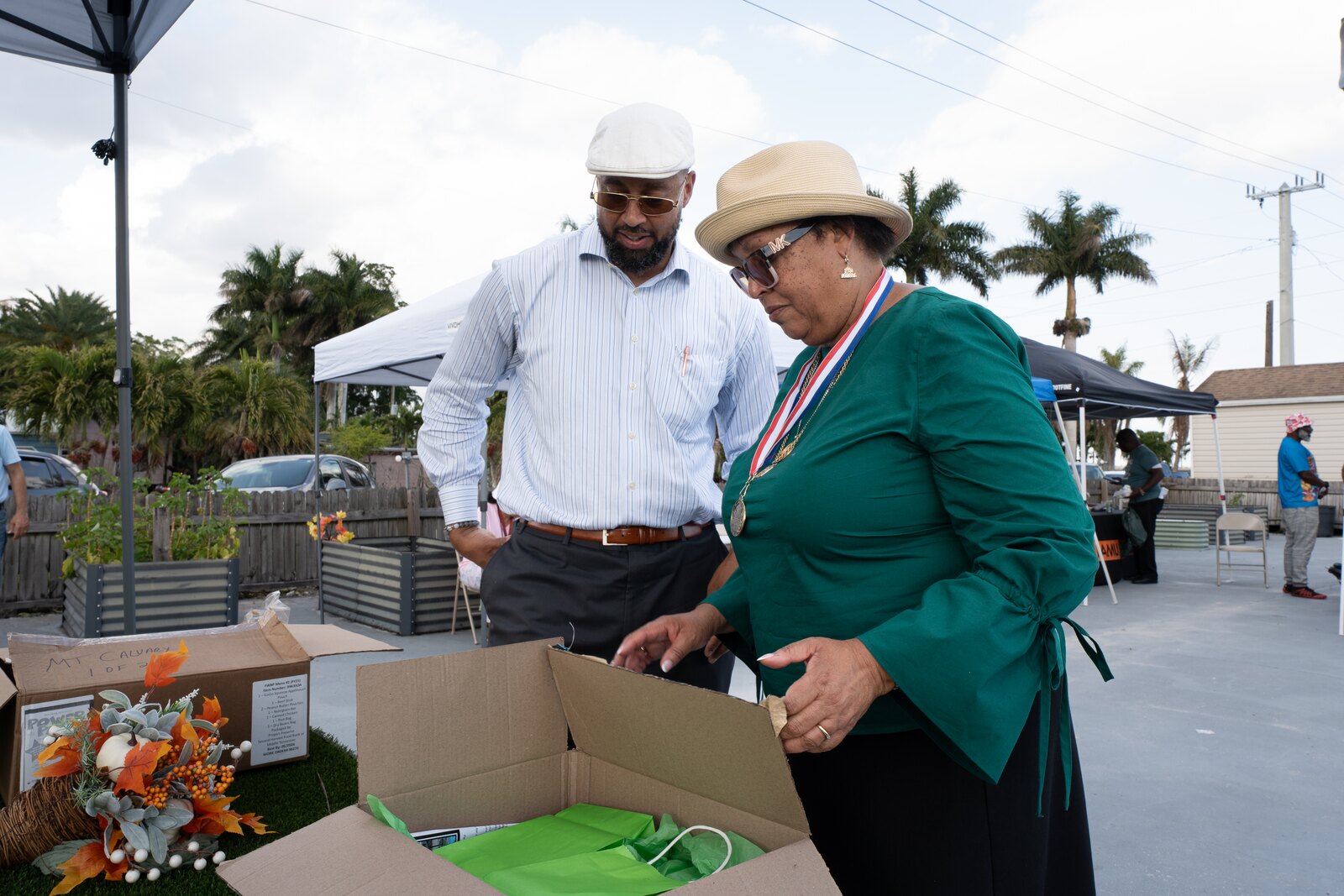 Federation leaders and volunteers preparing resources for local families